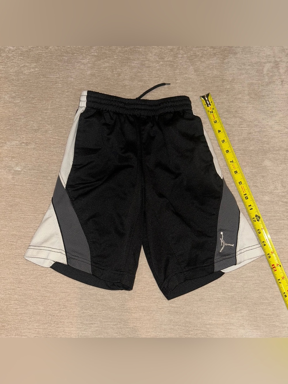 Jordan Black and Gray Kids Athletic Shorts Size 8-10